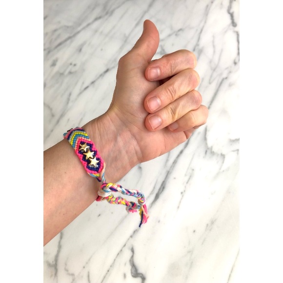 Stars Gold Charms Woven Bracelet- New - Picture 9 of 10